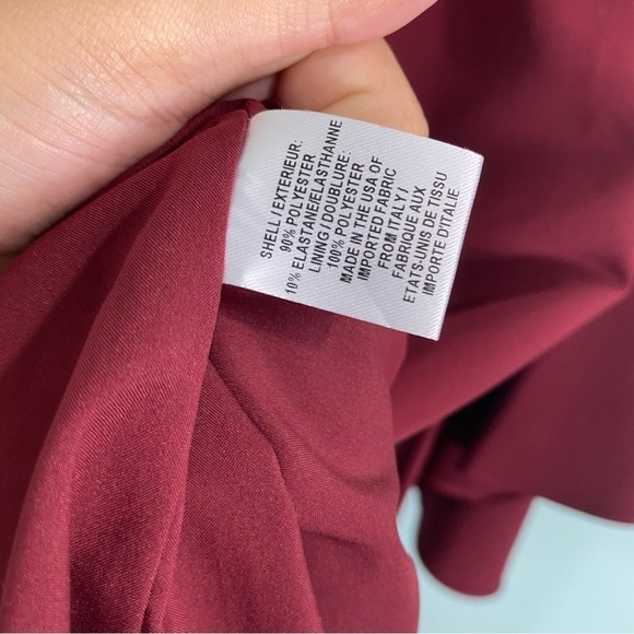 Milly Bell Sleeve Dress‎ Wine Burgundy Mini Sz 8 - Picture 3 of 4